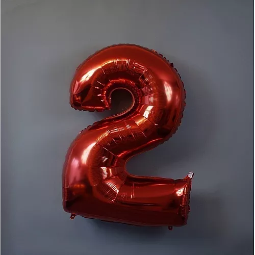 Шар фигура цифра 2 Red