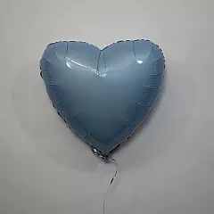Шар сердце 18 металлик Голубой