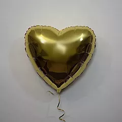 Шар сердце 18 металлик Золотое