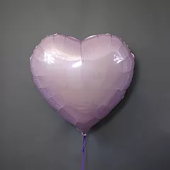 Шар сердце 32 металлик Розовое
