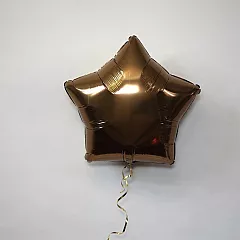 Шар звезда 18 металлик Бронза