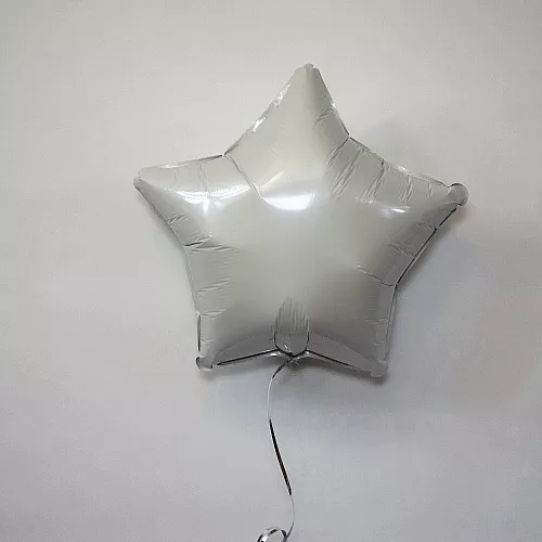 Шар звезда 18 пастель Белая