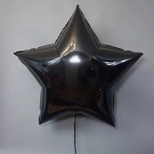 Шар Звезда 36 металлик Черная