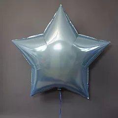Шар Звезда 36 металлик Голубая